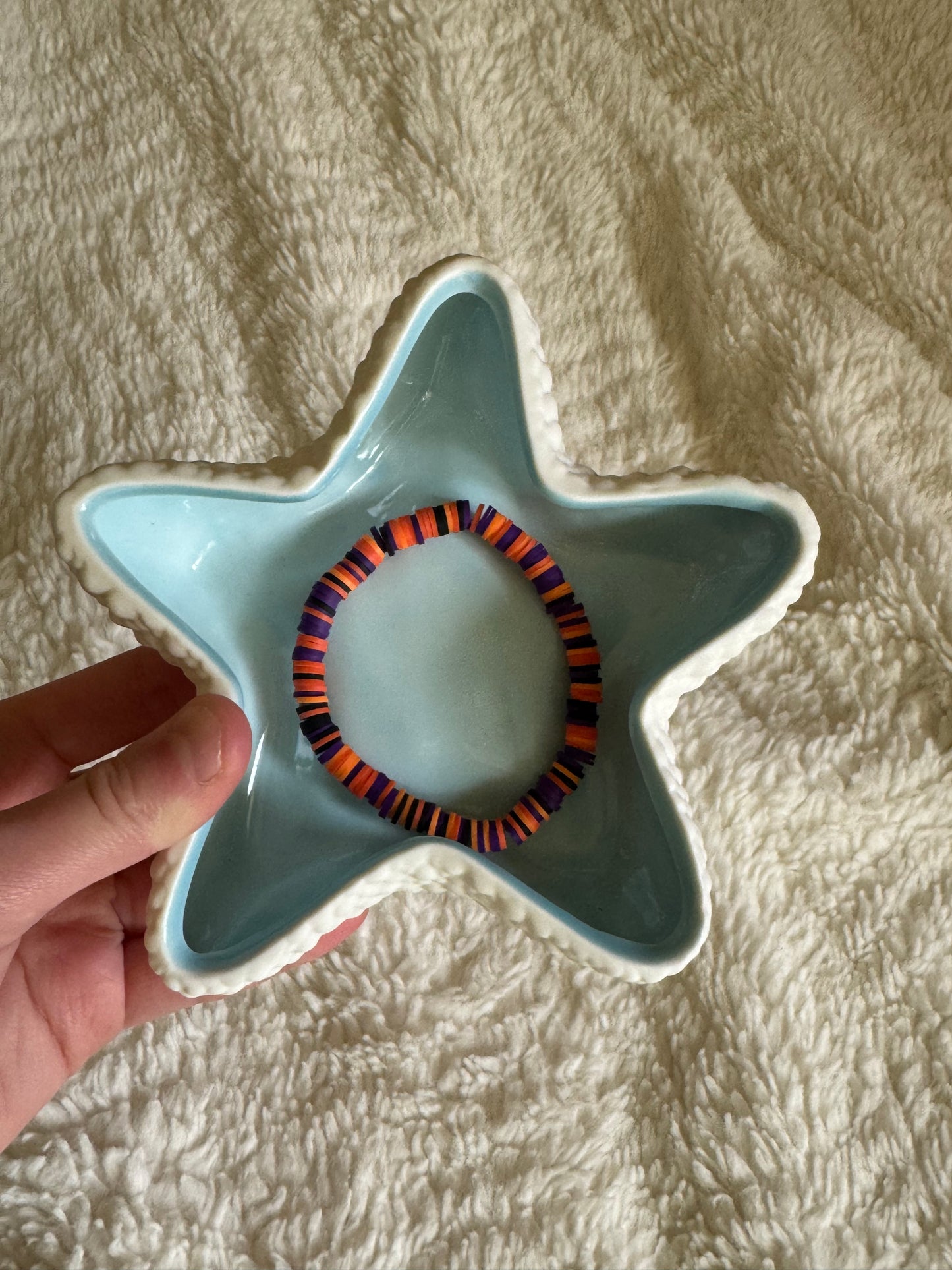 Halloween pumpkin patch Clay beads bracelet!