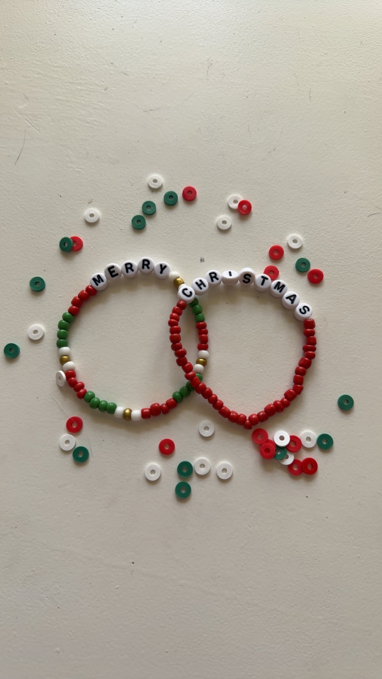 Merry Christmas Seed beads bracelet set!
