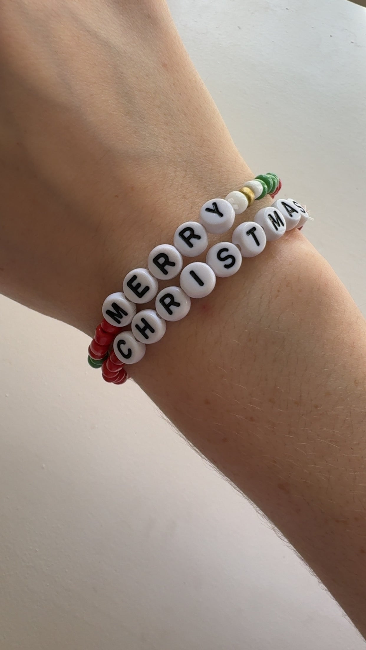 Merry Christmas Seed beads bracelet set!