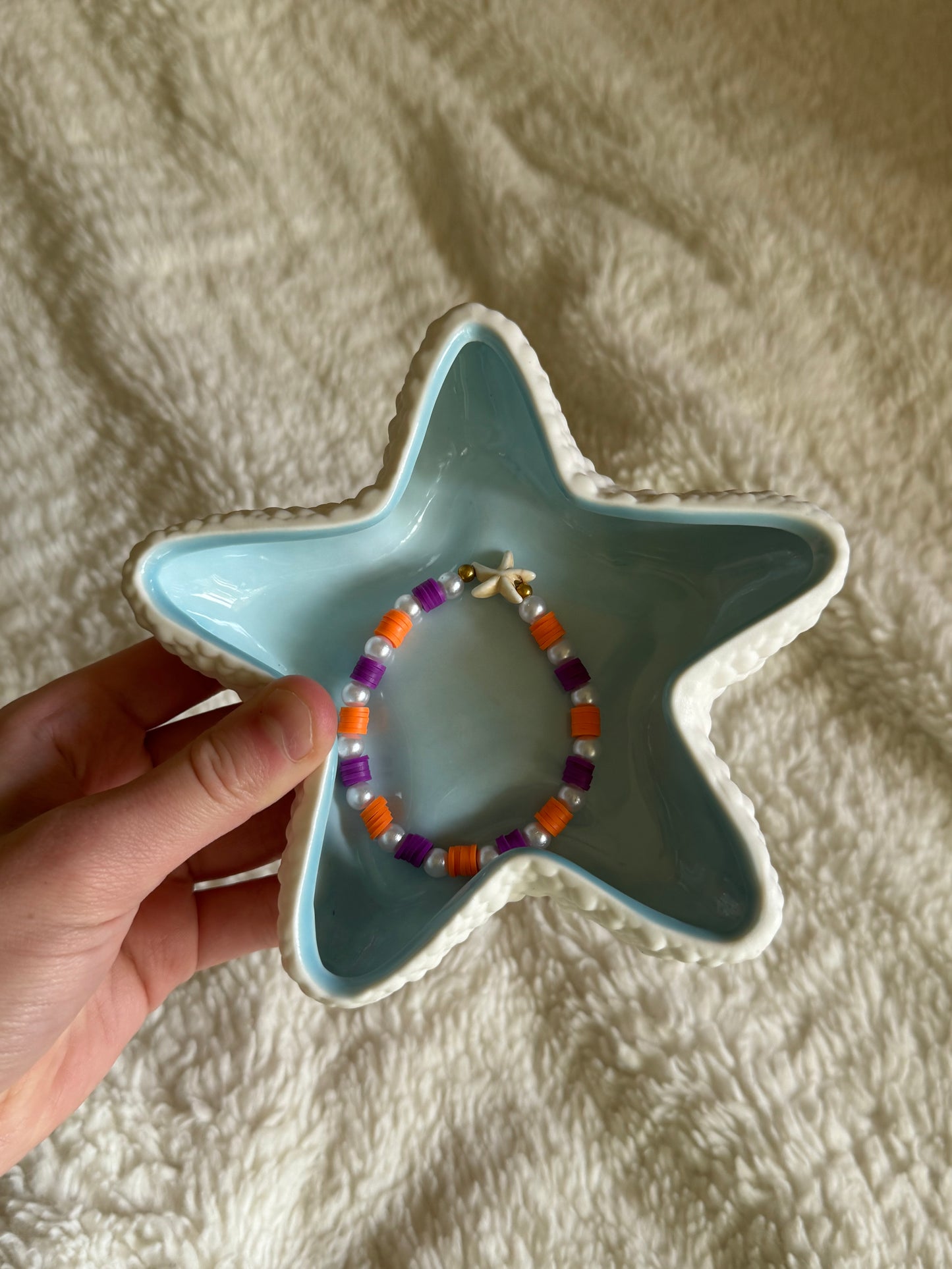 Star fish Clay beads bracelet!
