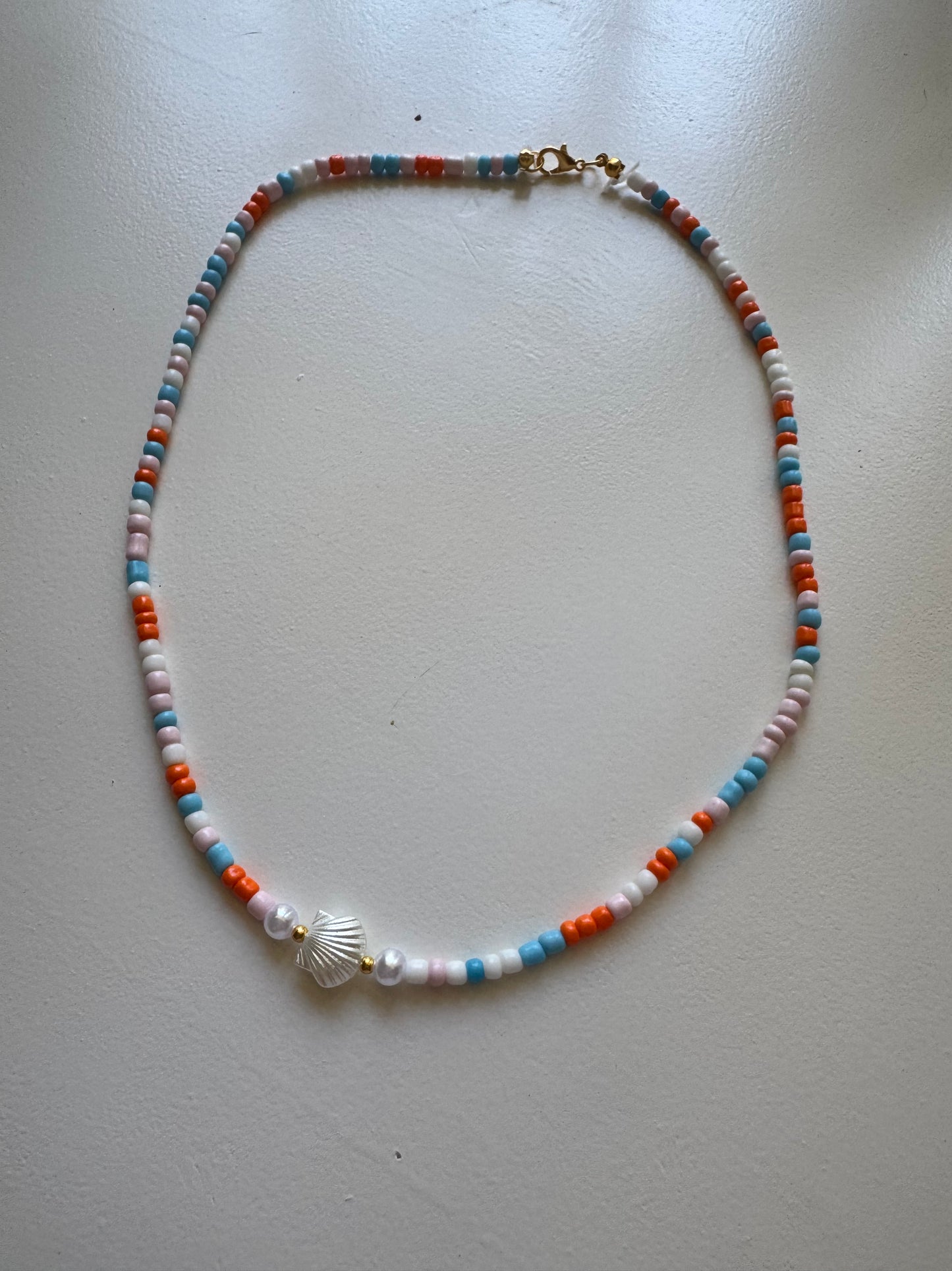 Ocean sunset seed beads necklace!