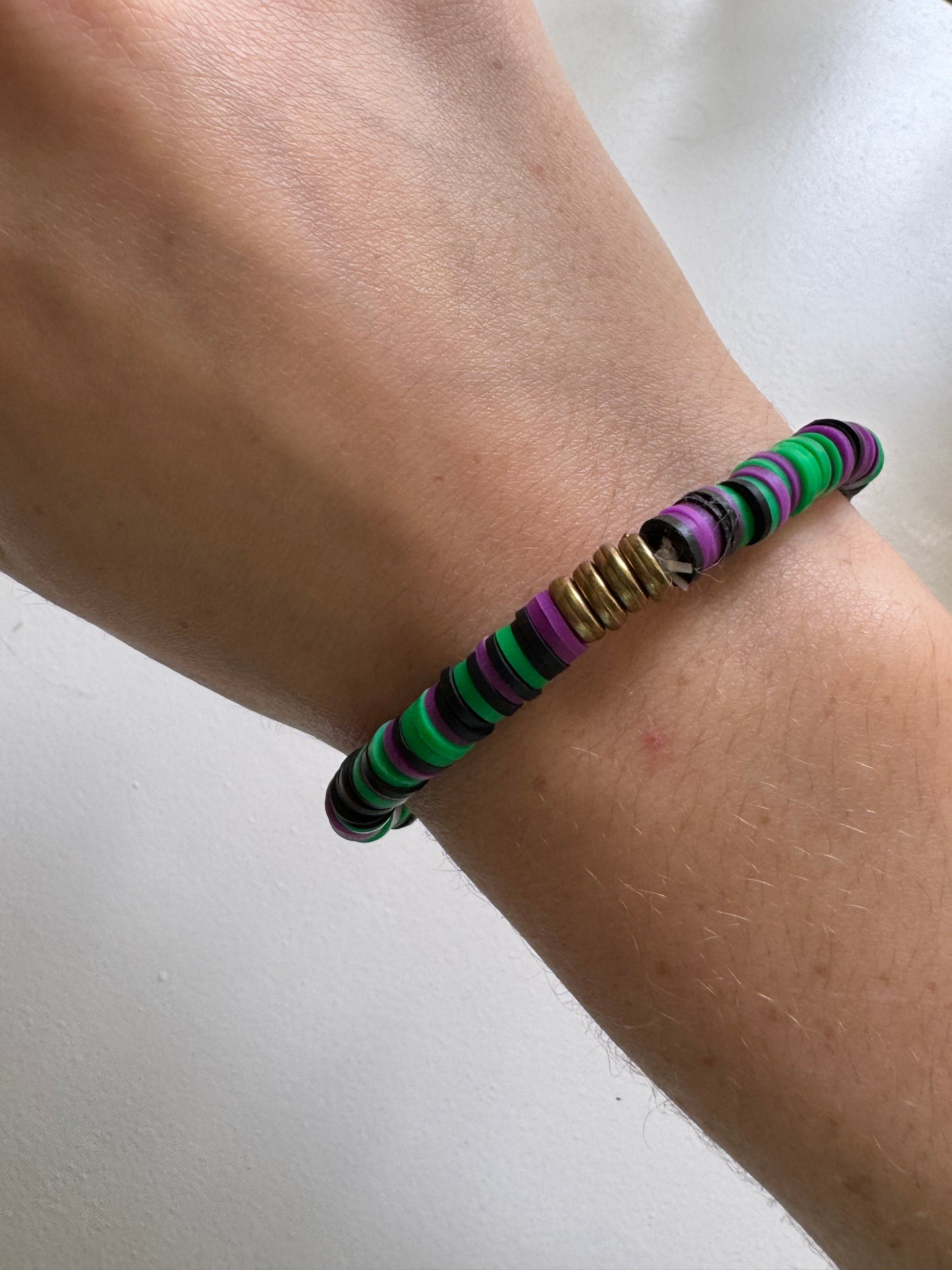 Spooky night halloween Clay beads bracelet!
