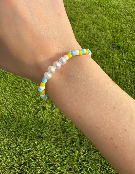 Sunny summer Clay beads bracelet!