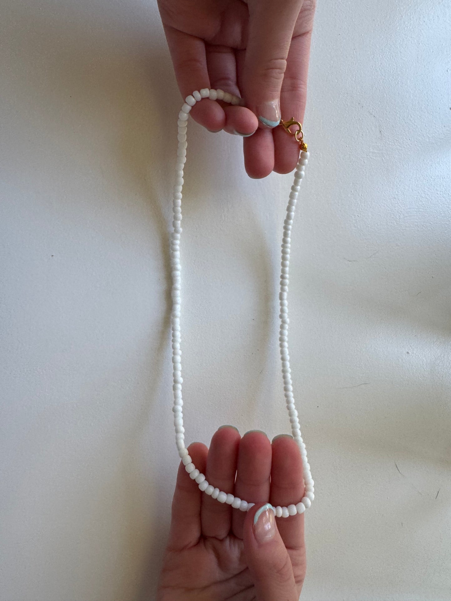 White seed beads necklace!