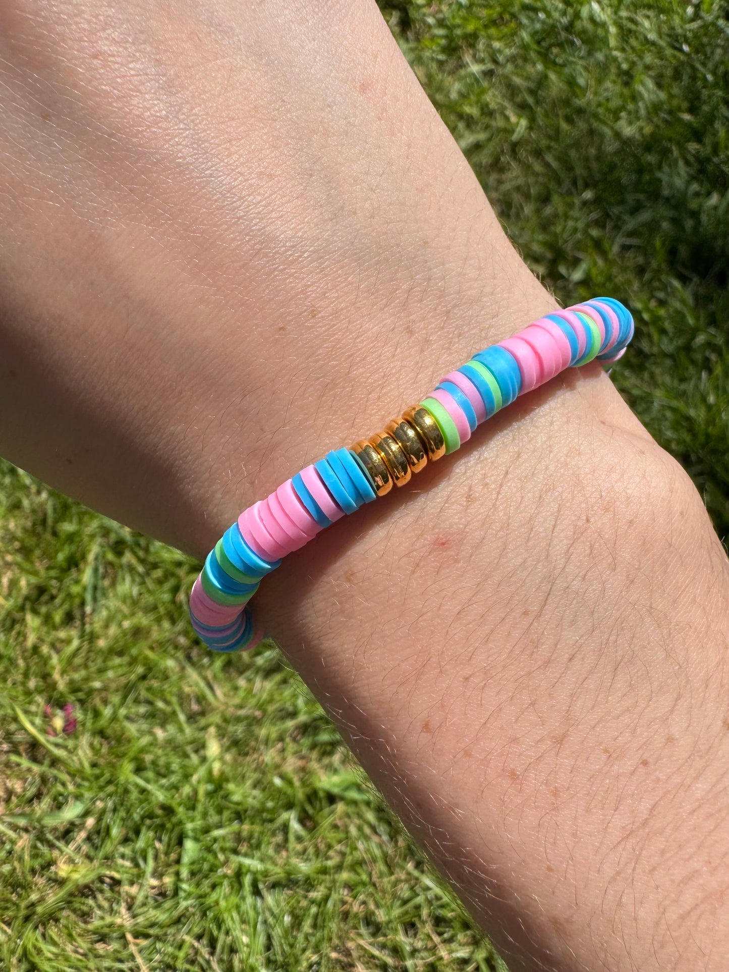 Pastel Paradise Clay beads bracelet!