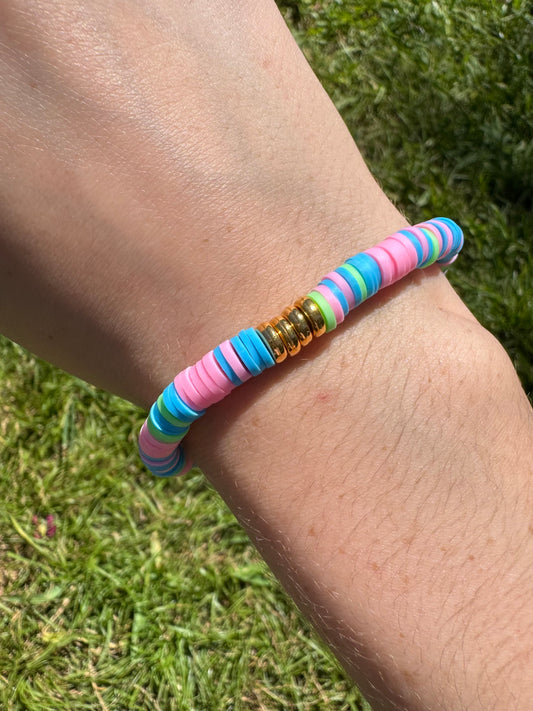 Pastel Paradise Clay beads bracelet!