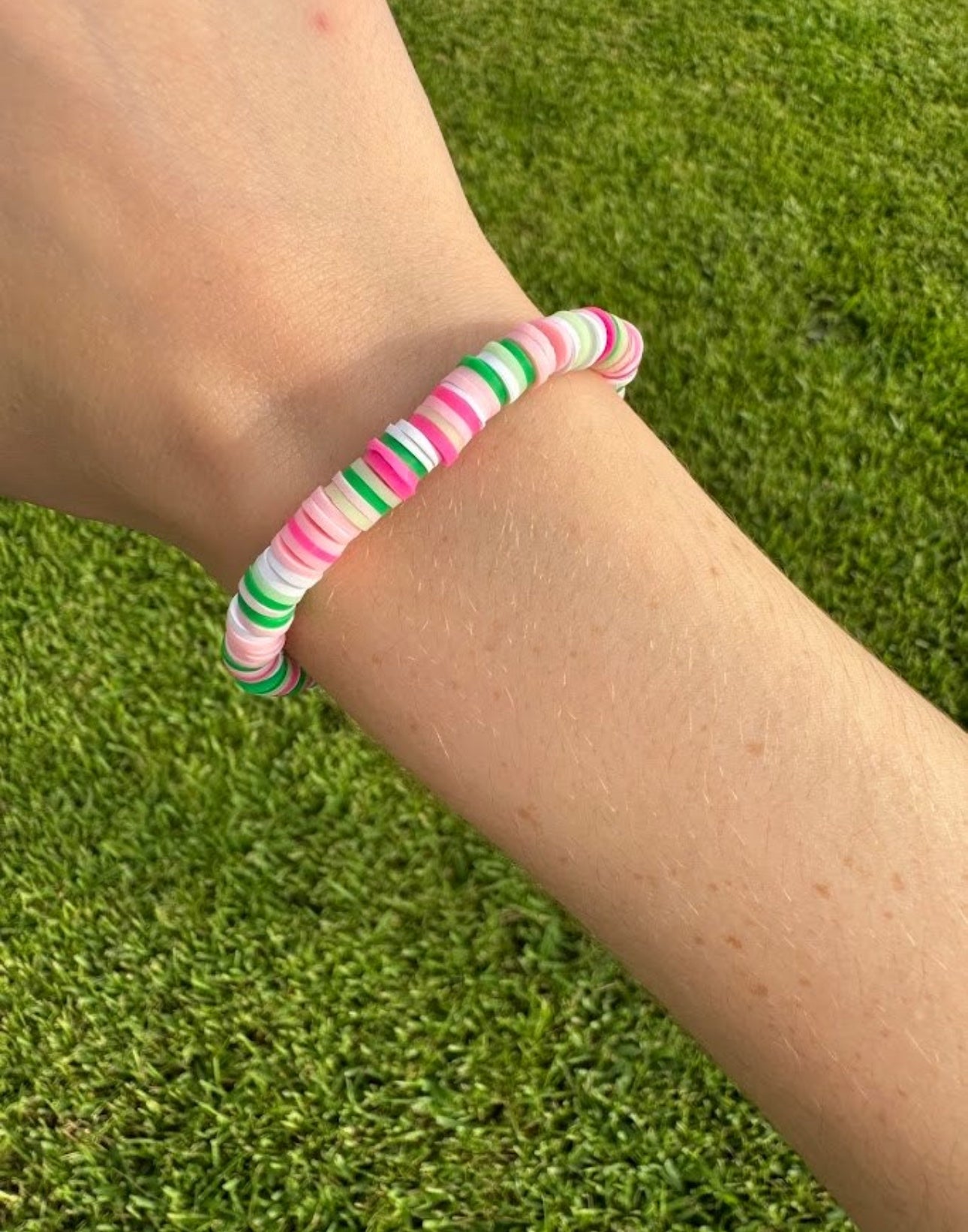 Watermelon Clay beads bracelet!