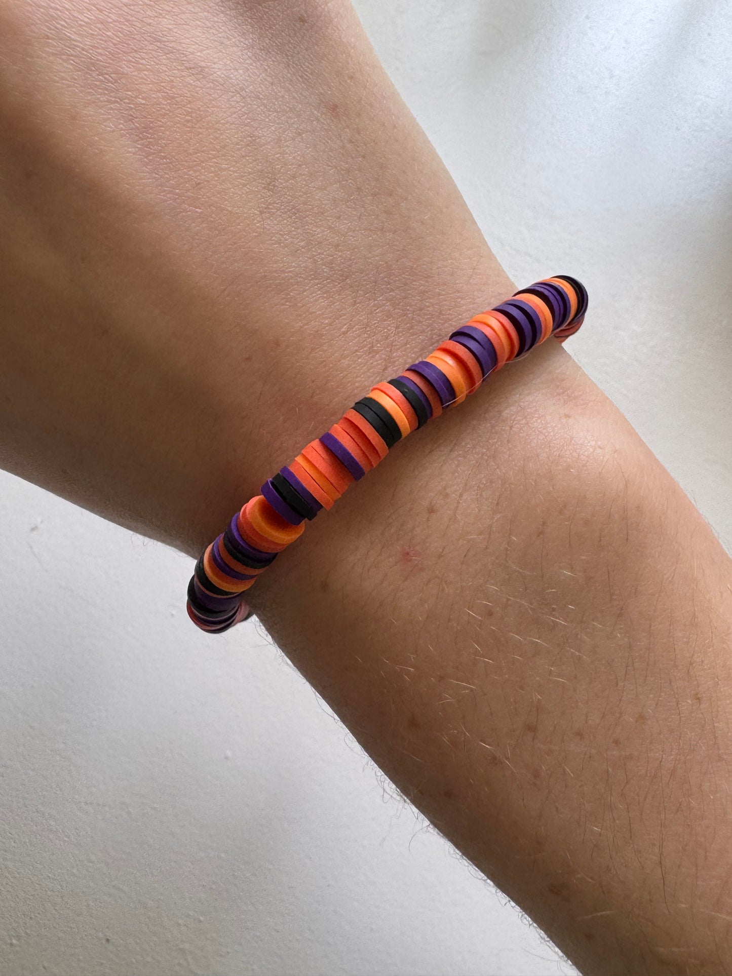 Halloween pumpkin patch Clay beads bracelet!
