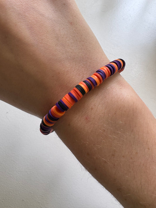 Halloween pumpkin patch Clay beads bracelet!