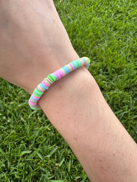 Easter pastel Clay beads bracelet!