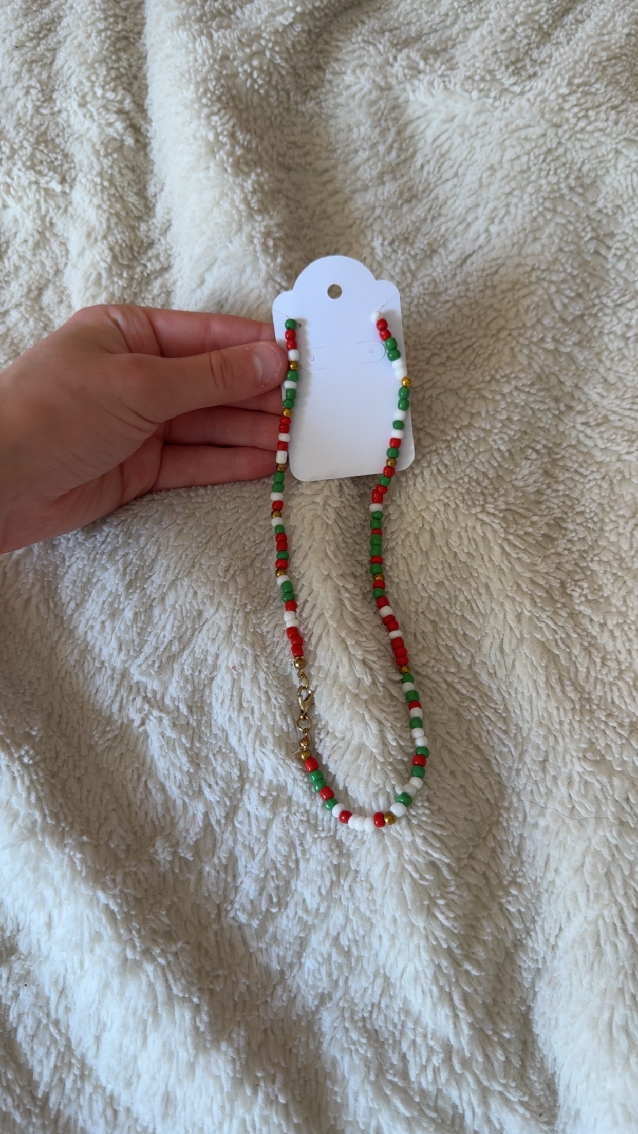 Christmas Seed beads necklace!