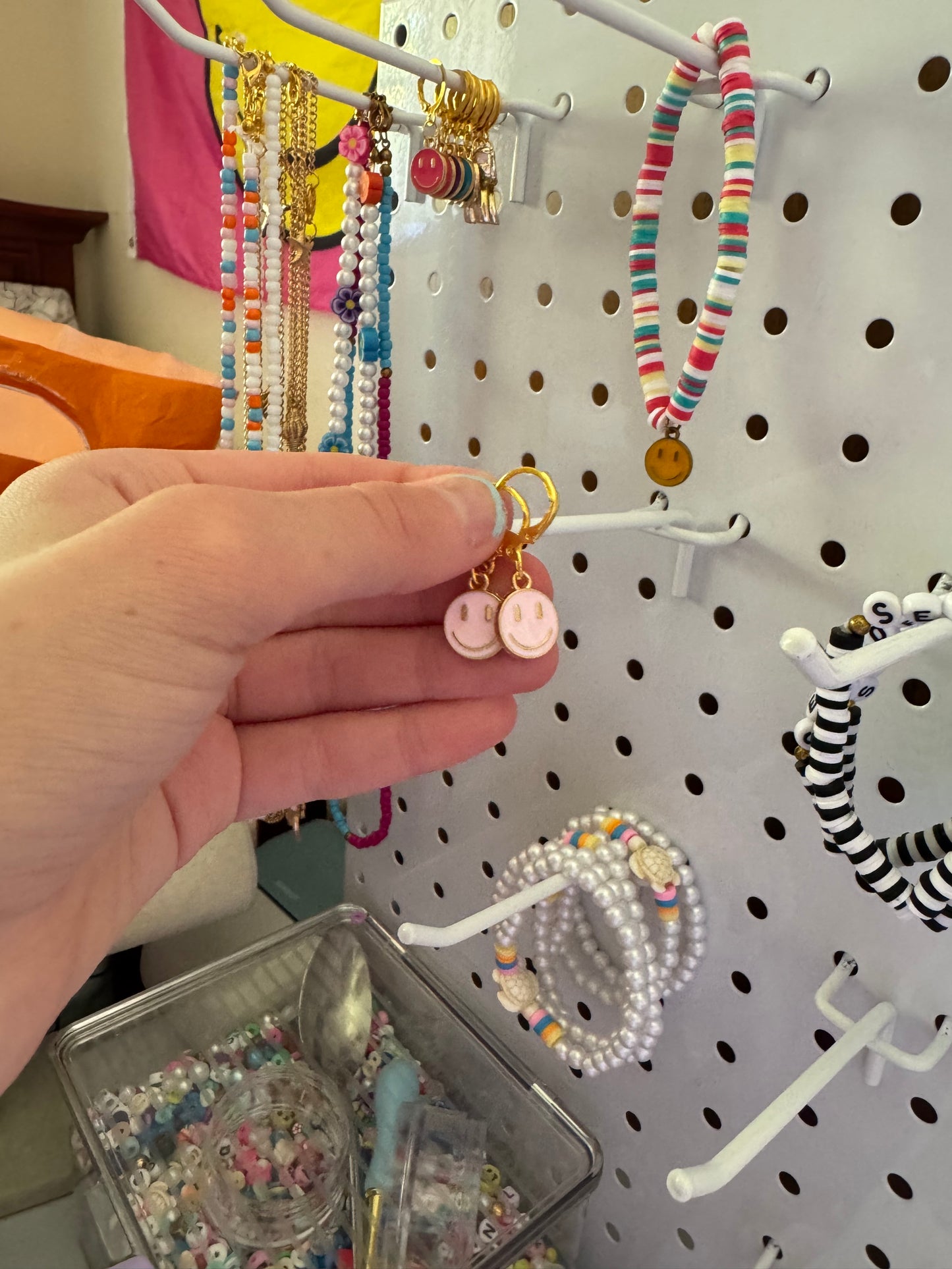 Smiley face earrings!