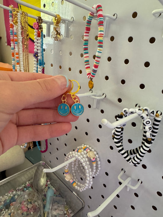 Smiley face earrings!