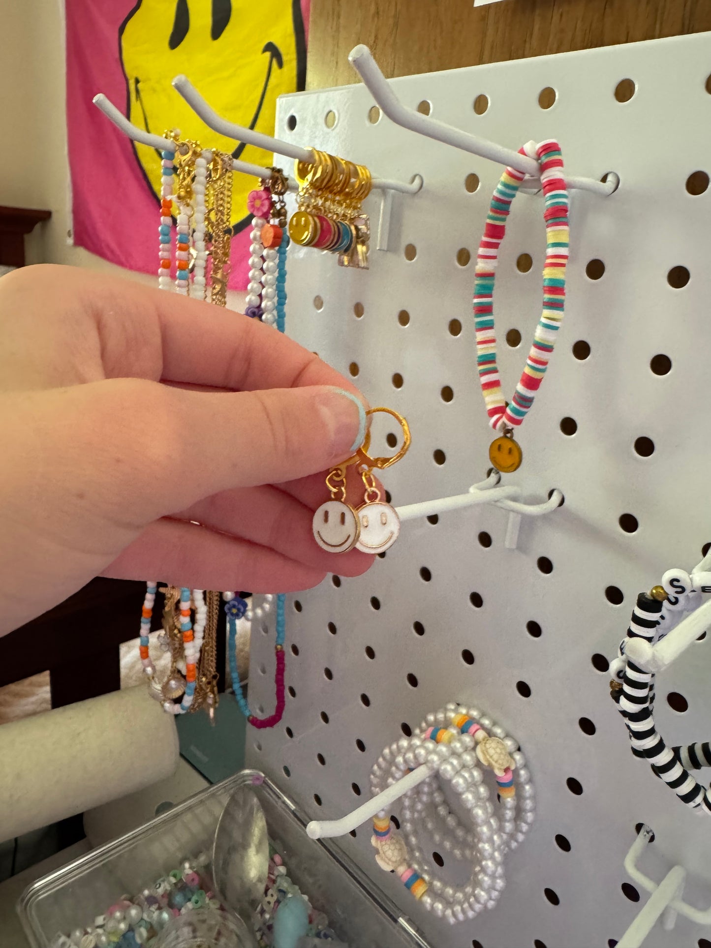 Smiley face earrings!