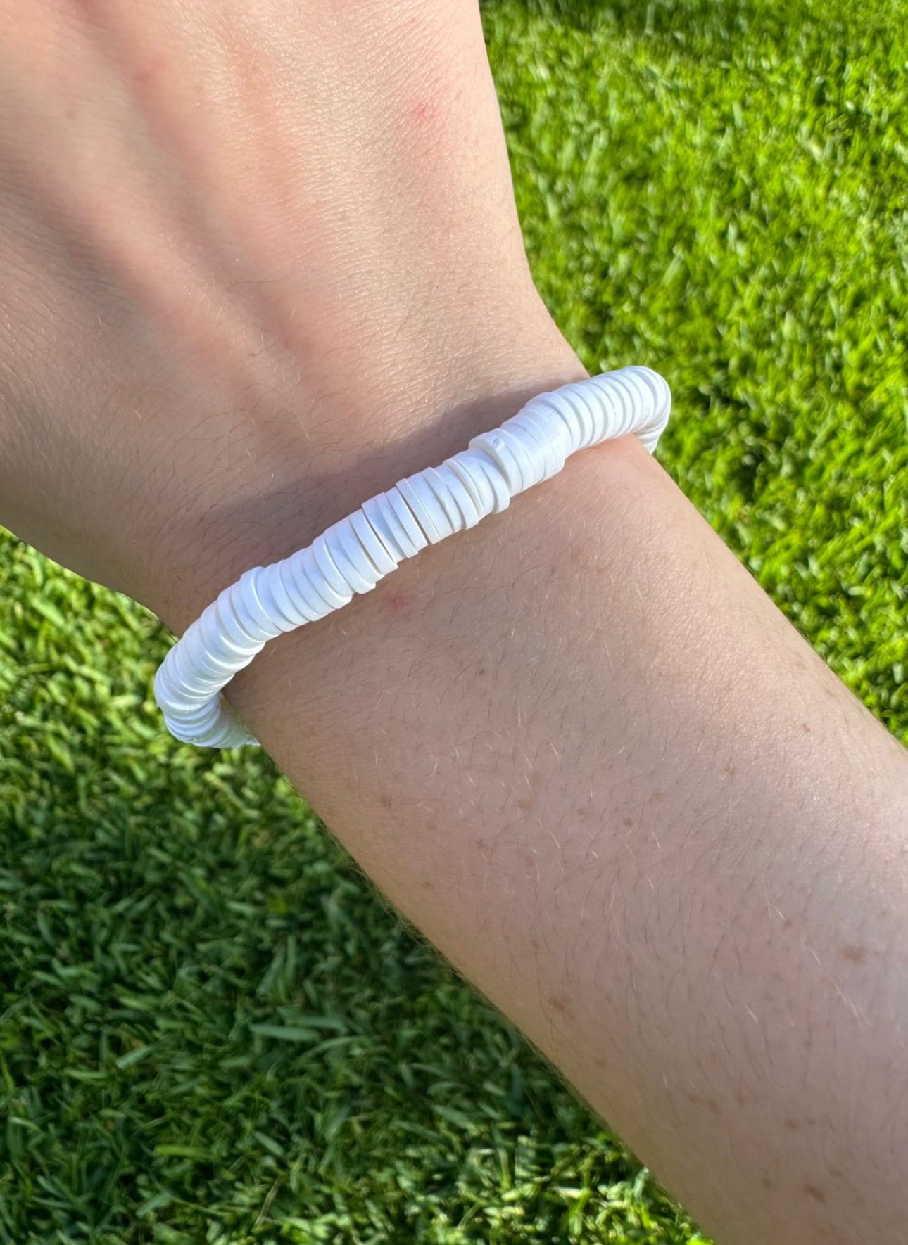 Sea turtle white Clay beads bracelet!