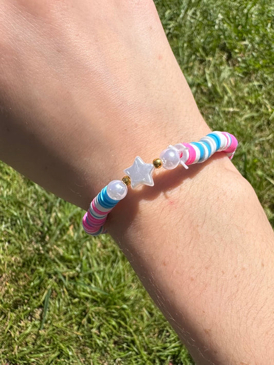 Midnight star Clay beads bracelet!