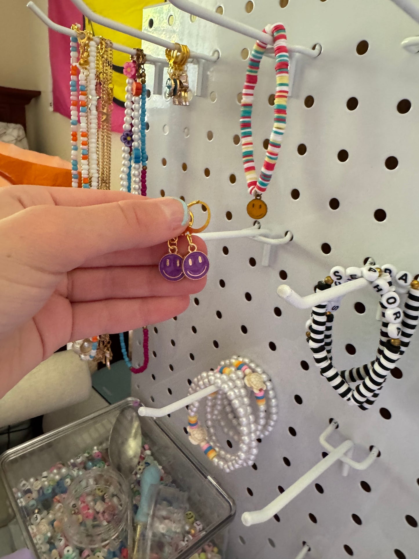 Smiley face earrings!