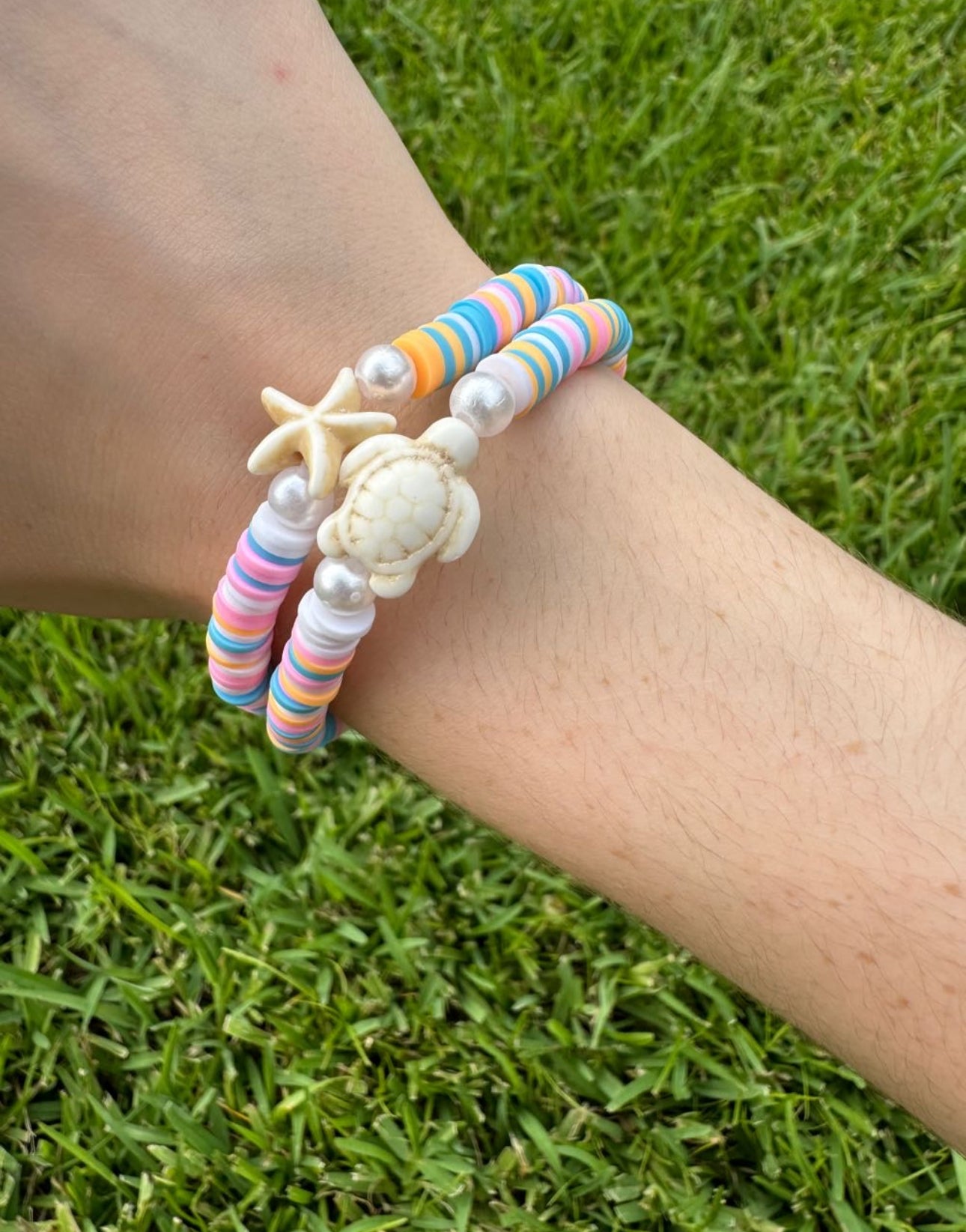 Tropical destination Clay beads bracelet set!!