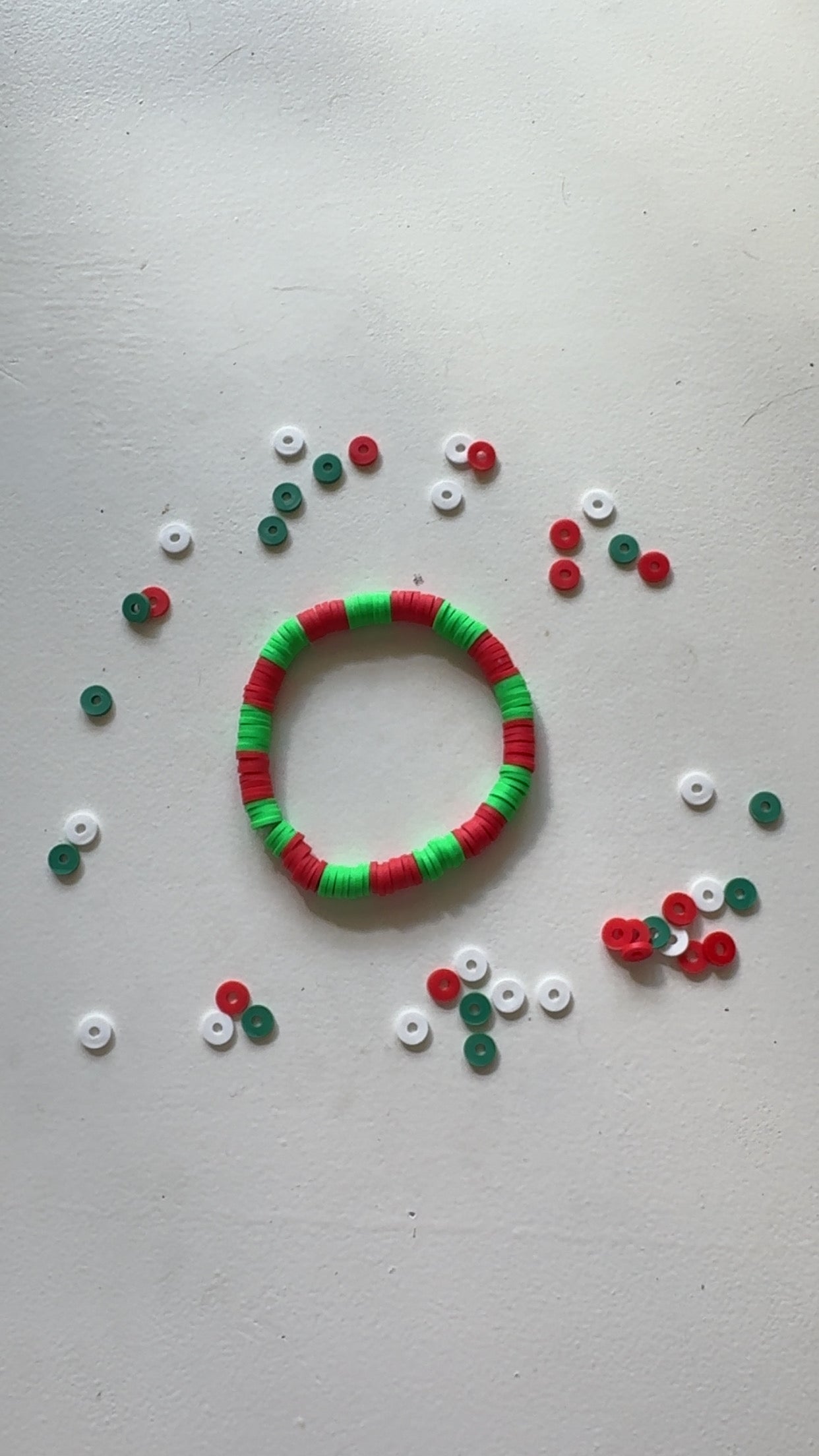 Holiday Christmas Clay beads bracelet!