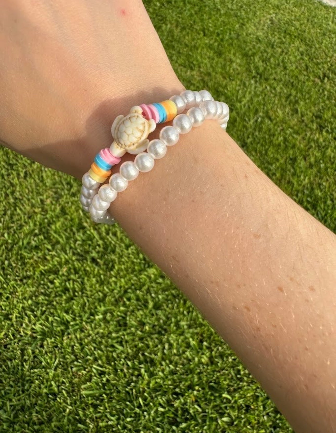 Tropical beachy Clay beads bracelet!