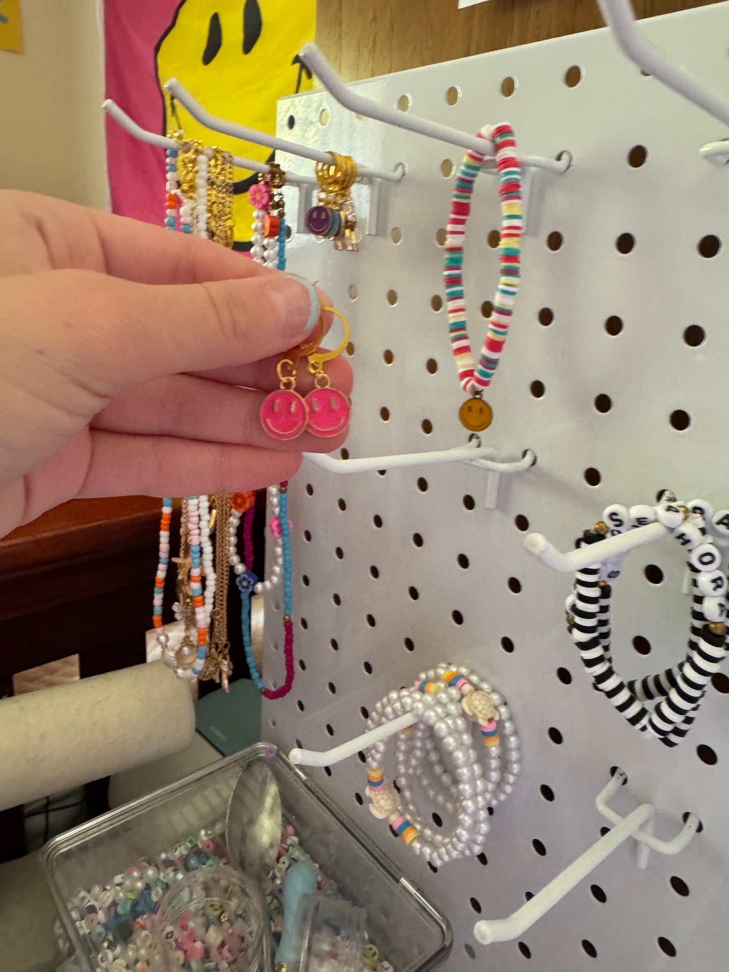Smiley face earrings!