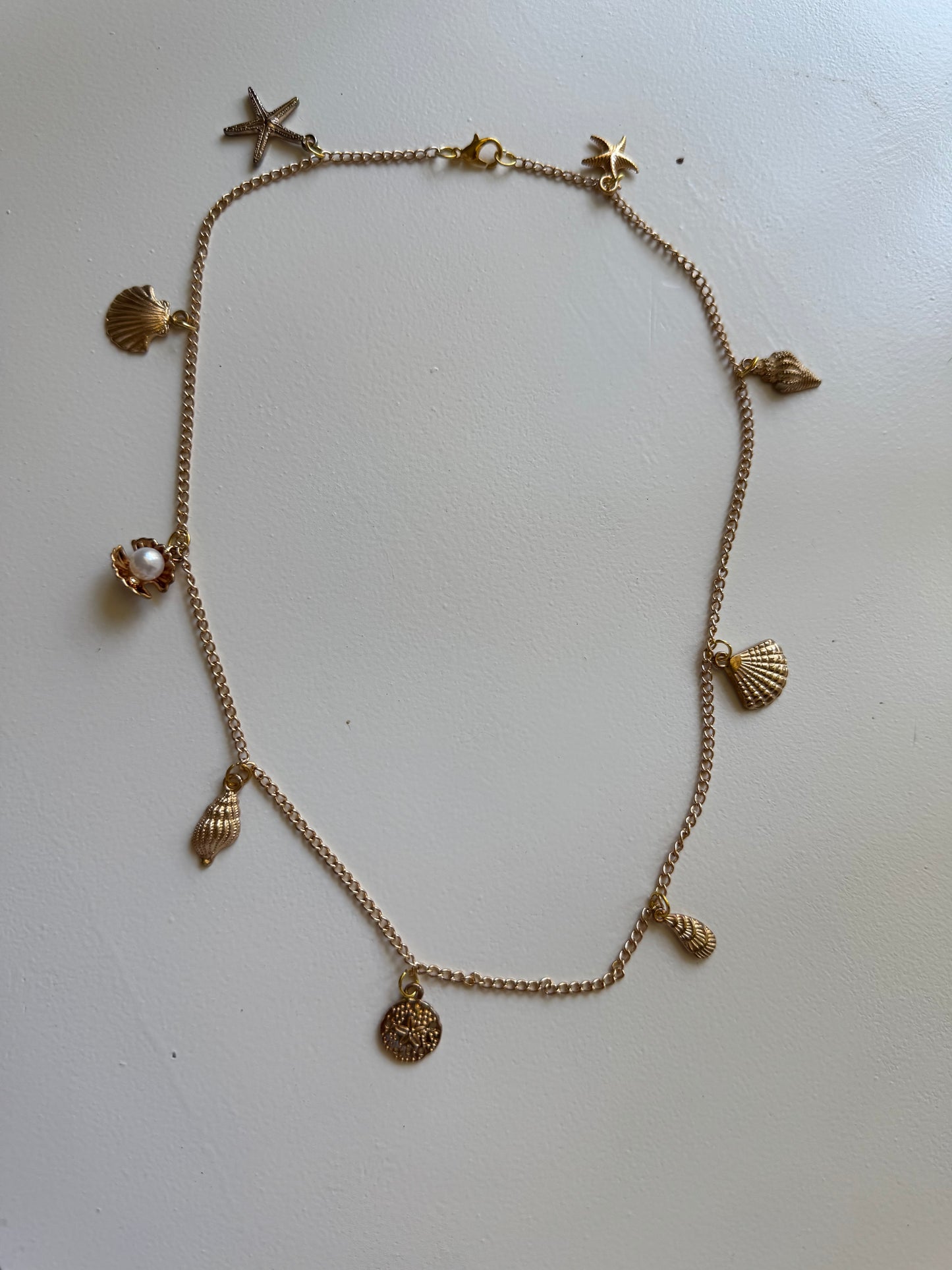 Seashell charm necklace!