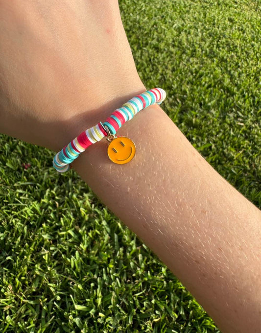 Rainbow Clay beads bracelet!