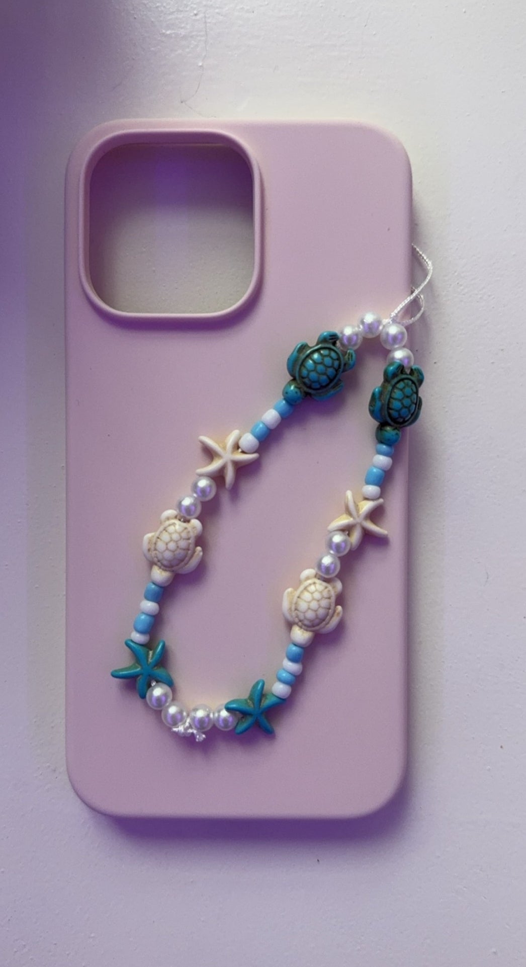 Sea turtle pearl phone charm!