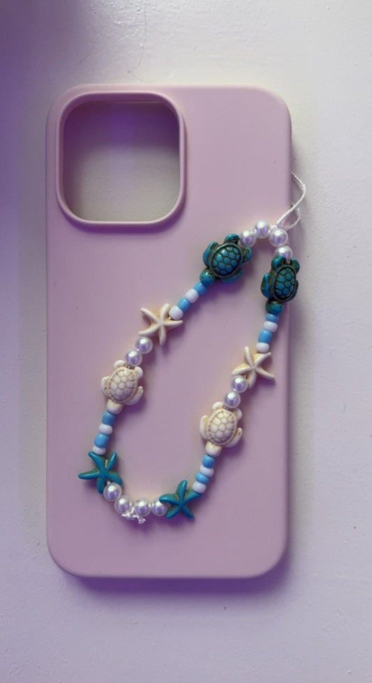 Sea turtle pearl phone charm!